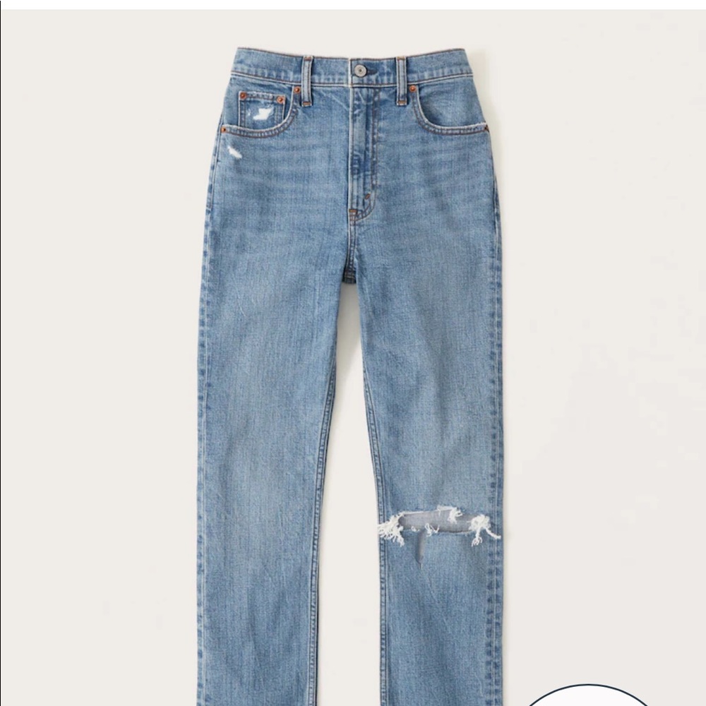 Abercrombie & Fitch Blue Distressed Women Jeans